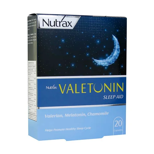 کپسول والتونین نوتراکس بهبود دهنده خواب 30 عددNutrax Valetunin Sleep Aid Capsules
