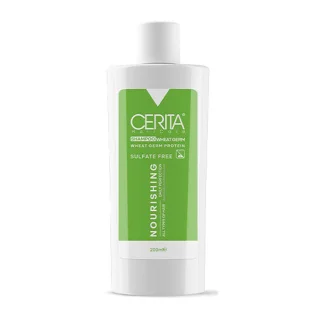 شامپو فاقد سولفات تقویت کننده مو جوانه گندم سریتا Cerita Wheat Germ Anti Hair Loos Sulfate Free Shampoo 200 ml