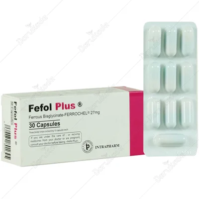 کپسول ففول پلاس اینترافارم 30 عدد_Intrapharm Fefol Plus 30 Caps
