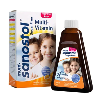 شربت مولتی سانستول بدون قند 155 میلی لیترMulti Sanostol Sugar Free Syrup 155 ml