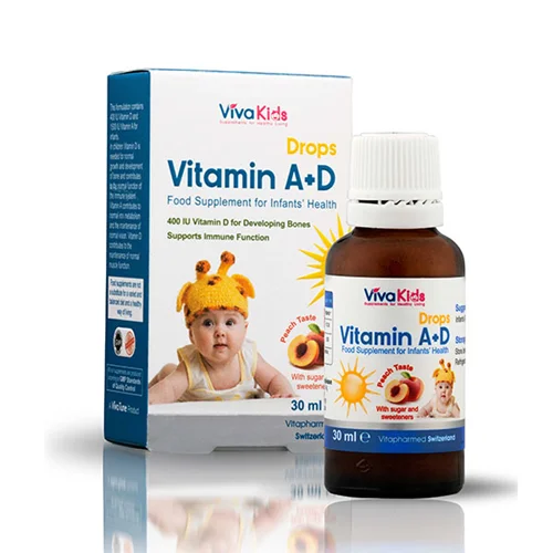 قطره ویتامین آ+د ویواکیدز   Viva Kids Vitamin A+D Drops 30 ml