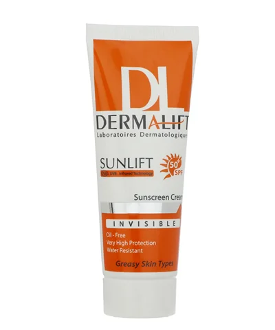 کرم ضد آفتاب بی رنگ درمالیفت با SPF50 مناسب پوست چرب حجم 40 میلی لیتر/Dermalift Sunlift Spf50 Sunscreen Cream For Greasy Skin 40ml