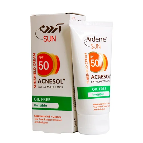 کرم ضد آفتاب بدون رنگ آکنه سل آردن SPF50 مناسب پوست چرب 50 گرم