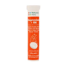 قرص جوشان منیزیم و ویتامین B6 نیچرز پلنتی 20 عدد پرتقالی Natures Plenty Mangnesium And Vitamin B6 20 Effervescent Tab