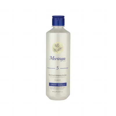 شامپو مغذی و انرژی ‌بخش مورینگا امو کد 5 مخصوص موی فر حجم 400 میلی لیتر Moringa Emo 5 Nourishing Shampoo For Curly Hair