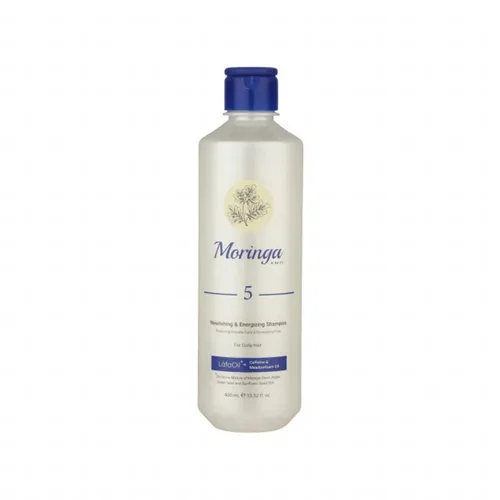شامپو مغذی و انرژی ‌بخش مورینگا امو کد 5 مخصوص موی فر حجم 400 میلی لیتر Moringa Emo 5 Nourishing Shampoo For Curly Hair