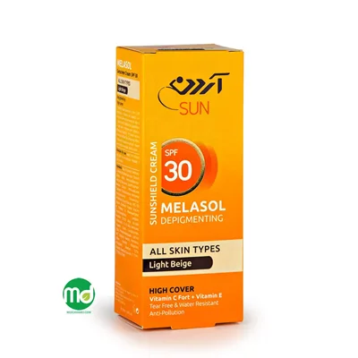 کرم ضد آفتاب آردن مناسب انواع پوست SPF 30 مدل ملاسول بژ روشن