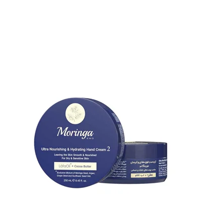 کرم دست مغذی و آبرسان شماره 2 مورینگا Moringa Emo 2 Ultra Nourishing Hand Cream For Dry And Sensitive Skin 250 ml