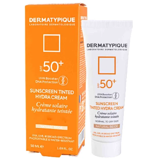 ضد آفتاب رنگی هیدرا پوست خشک +SPF50 درماتیپیک(بژ طبیعی)