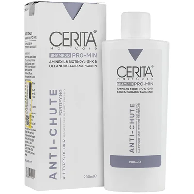 شامپو ضد ریزش  و تقویت کننده پرومین سریتاCerita Pro Min Shampoo For All Hair 200 ml