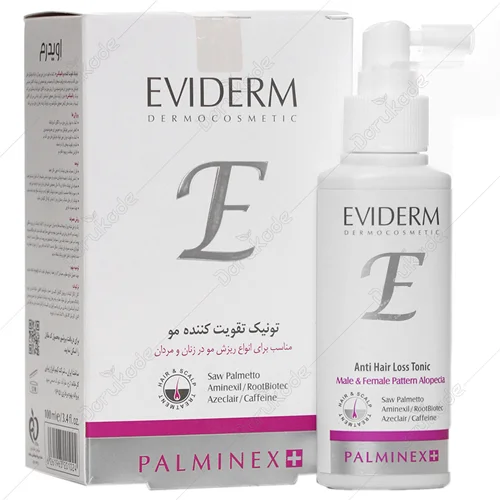 تونیک ضد ریزش مو پالمینکس پلاس اویدرم Eviderm Palminex Plus Anti Hair Loss Tonic 100 ml