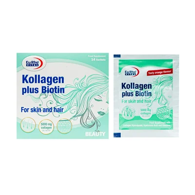 ساشه کلاژن پلاس بیوتین یوروویتال 14 عددی Eurhovital Kollagen Plus Biotin 14 Sachets