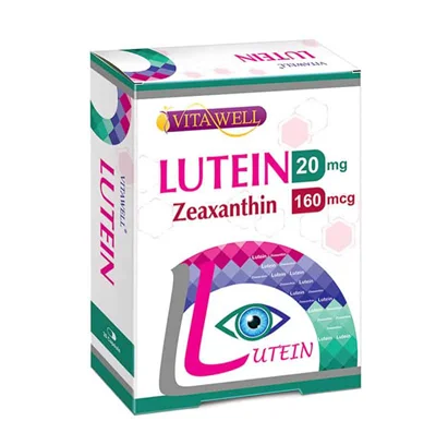 لوتئین ویتاول 20میلی  Vitawell Lutein 20 mg 30 Capsules