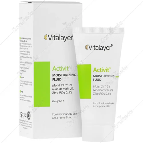 فلوئید مرطوب کننده پوست چرب ویتالیر 40 میلی لیتر_Vitalayer Moisturizing Fluid Daily Use 40 ml