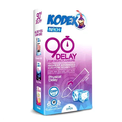 کاندوم تاخیری 90 دقیقه دیلی کدکس 10 عدد Kodex 90 Delay Condoms 10 Pcs