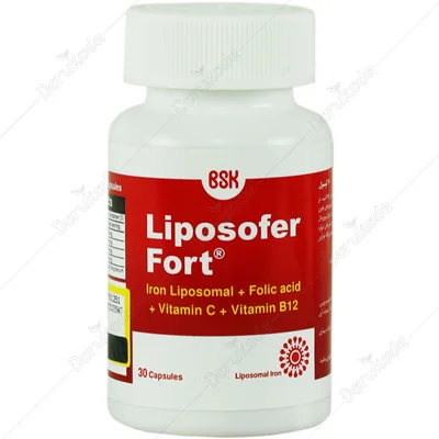 کپسول لیپوزوفر فورت بنیان سلامت کسری 30 عدد Bsk Liposofer Fort 30 Capsules