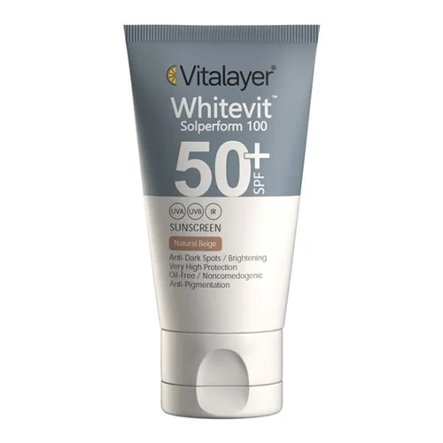کرم ضد آفتاب و ضد لک SPF50 رنگ بژ طبیعی وایت ویت ویتالیر 40 میل