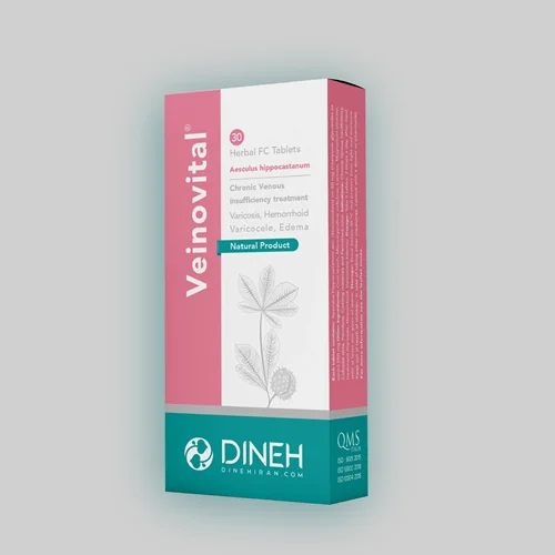 قرص روکش دار گیاهی ونوویتال دینه ۳۰ عددی_VEINOVITAL