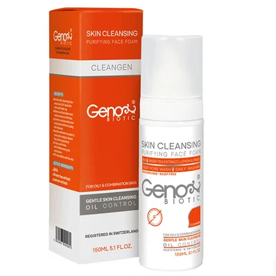 فوم شستشوی صورت ژنوبایوتیک Geno Biotic مناسب پوست های چرب حجم 150 میلی لیتر
