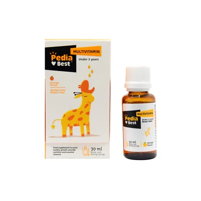 قطره مولتی ویتامین پدیابست با طعم پرتقال 30 میلی لیتر Pedia Best Multivitamin Orange Flavor 30 ml