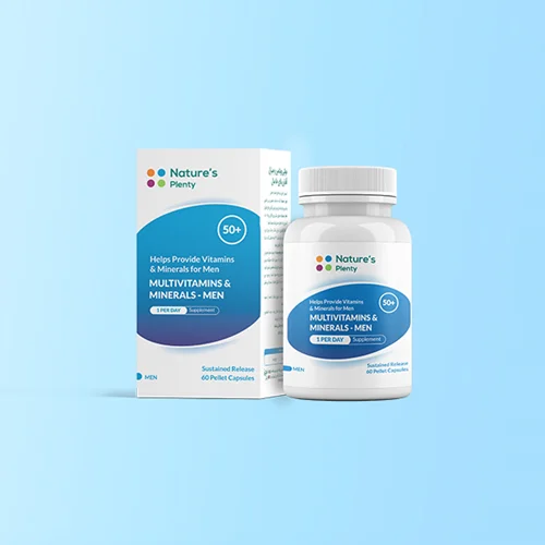 کپسول مولتی ویتامین و مینرال آقایان بالای 50 سال نیچرز پلنتی Natures Plenty Multivitamins And Minerals Mens Up 50 years Caps