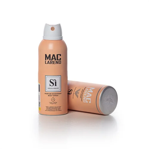 مک لارنو اسپری خوشبوکننده ی بدن یونیسکس مدل زی جورجیا آرمانی 200 میل MAC LARENO GORGIA ARMANI