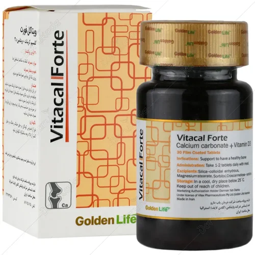 قرص ویتاکل فورت گلدن لایف افزایش تراکم و محرک رشد استخوان 30 عدد_vitacal forte(golden life)