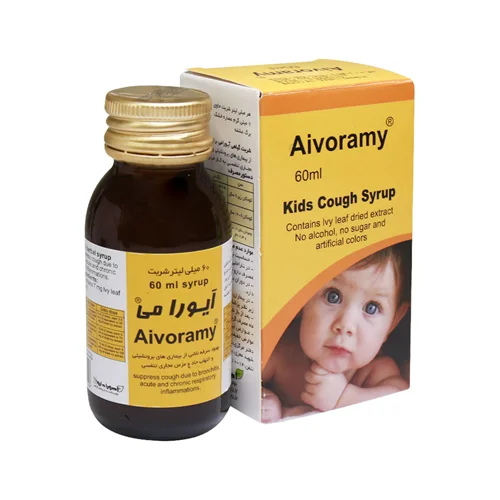 شربت سرفه کودکان آیورا اهورا دارو ۶۰ میلی لیتر | Ahura Darou Ivora Kids Cough Syrup 60 ml