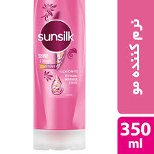 نرم کننده سان سیلک برای داشتن موهای براق و قوی حجم 350 میلی لیتر   Sunsilk Shine And Strength Conditioner 350ml