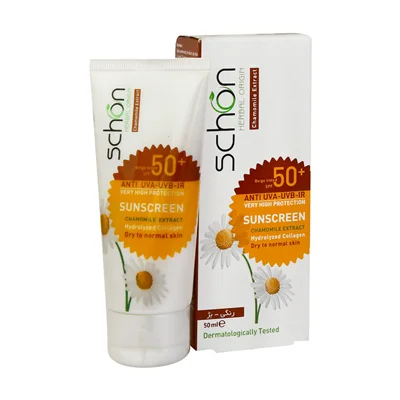 کرم ضد آفتاب شون ⁺SPF50 مناسب پوست های معمولی تا خشک ۵۰ میلی لیتر(بژ )  Schon Sunscreen SPF50⁺ Cream For Normal And Dry Skins 50 ml