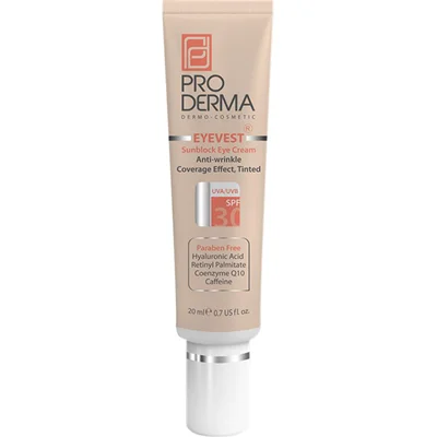 کرم رنگی با SPF30پوشاننده و ضدچروک دور چشم EYEVEST پرودرما