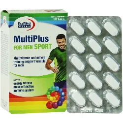 قرص مولتی پلاس فور من اسپرت یوروویتال 60 عدد Eurhovital Multiplus For Men Sport 60 Tablets