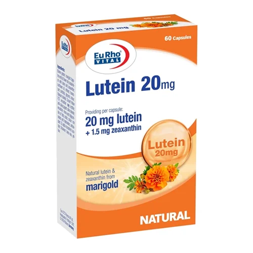 کپسول لوتئین 20 میلی گرم یوروویتال 60 عددی_Eurho Vital Lutein 20 mg
