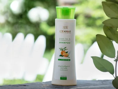 شامپو مورینگا و گریپ فروت مخصوص موهای چرب (ضدآلودگی هوا) سینره Cinere Green Tea And Grapefruit Shampoo For Oily Hair 250 ml