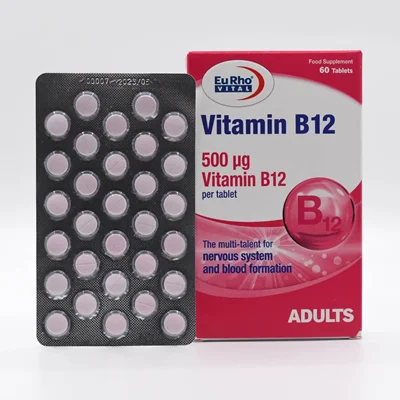 قرص ویتامین ب12 یوروویتال Eurho Vital Vitamin B12 500 µg 60 Tabs