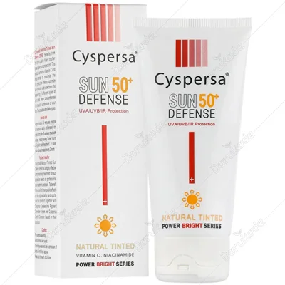 کرم ضد آفتاب رنگی روشن کننده SPF50 سیسپرسا 50 میلی لیتر Cyspersa SPF50 Sun Defense 50 Ml