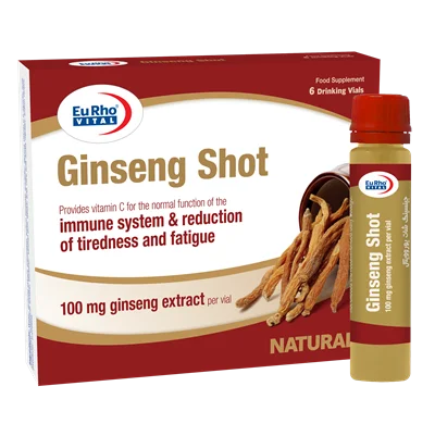 ویال خوراکی جینسینگ شات یوروویتال 6عددی_(eurho vital)ginseng shot