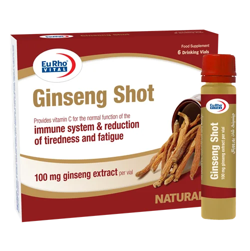 ویال خوراکی جینسینگ شات یوروویتال 6عددی_(eurho vital)ginseng shot