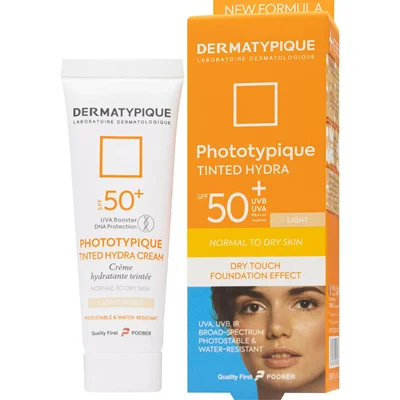 کرم ضد آفتاب رنگی پوست خشک spf50 (رنگ روشن) فتوتیپیک درماتیپیک DERMATYPIQUE