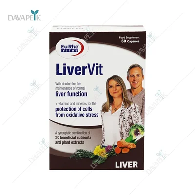 کپسول لیورویت یوروویتال 60 عددی(پیشگیری و درمان کبد چرب)_livervit EURHO VITAL
