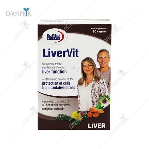 کپسول لیورویت یوروویتال 60 عددی(پیشگیری و درمان کبد چرب)_EURHO VITAL