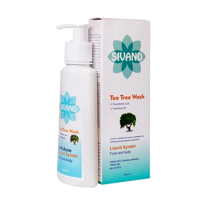 پن مایع ضد جوش تی تری سیوند مناسب صورت و بدن 150 میلی لیتر Sivand Tea Tree Wash Liquid Syndet 150 ml