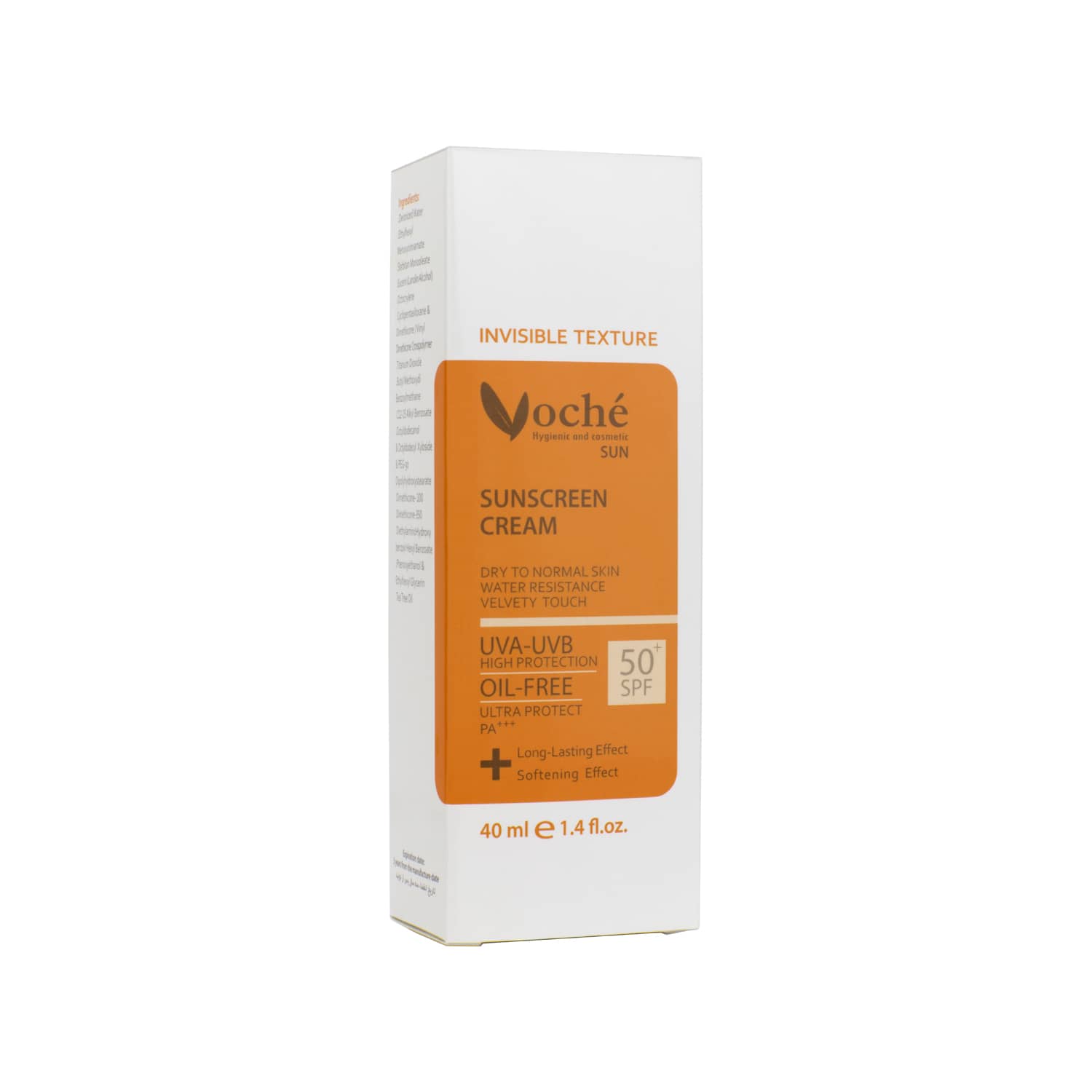 کرم ضد آفتاب وچه SPF 50 مناسب پوست های خشک و معمولی حجم 40 میلی لیتر - بی رنگ