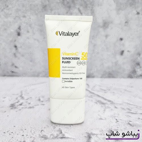 فلوئید ضد آفتاب SPF50 حاوی ویتامین C ویتالیر 50 میلی لیتر(بی رنگ)