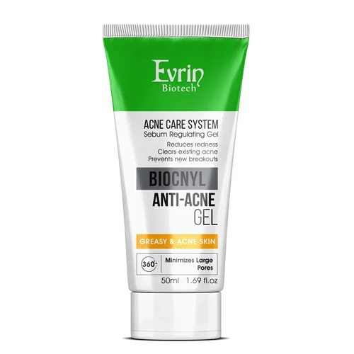 ژل انتی اکنه اورین مناسب پوست های چرب و دارای جوش 50میلی  Anti-Acne Gel For Oily & Acne Skin Biotech-Evrin