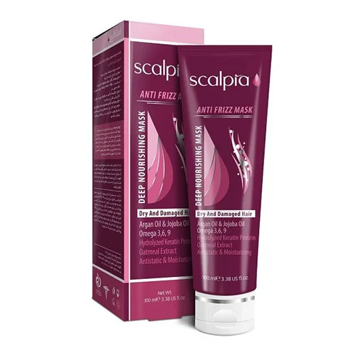 ماسک مو خشک و آسیب دیده بدون نیاز به آبکشی اسکالپیا 100 میلی لیتر Scalpia Anti Frizz Mask for Dry and Damaged Hair 100ml