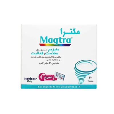 ساشه کمک به بهبود کیفیت خواب منیزیم مگترا نیچرز اونلی 30 عددNatures Only Magtra 30 Sachets