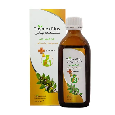 شربت تیمکس پلاس ایران داروک | ضد سرفه و حاوی آویشن و عسل  |  Iran Darouk Thymex Plus Anti Tussive And Expectorant 140 ml