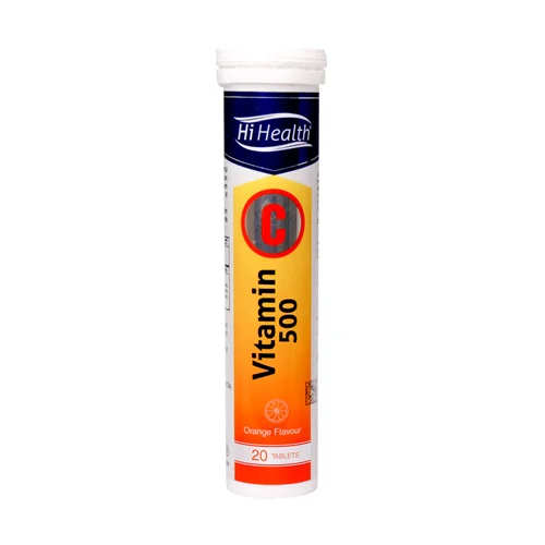 قرص جوشان ویتامین C 500 میلی گرمی های هلث 20 عدد  Hi Health Vitamin C 500 mg 20 Tabs