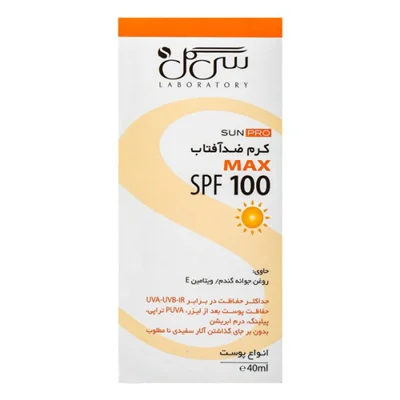 کرم ضد آفتاب قوی بی رنگ سی گل با SPF 100 حجم 40 میلی لیتر Seagull Sunscreen cream SPF100 40 ml